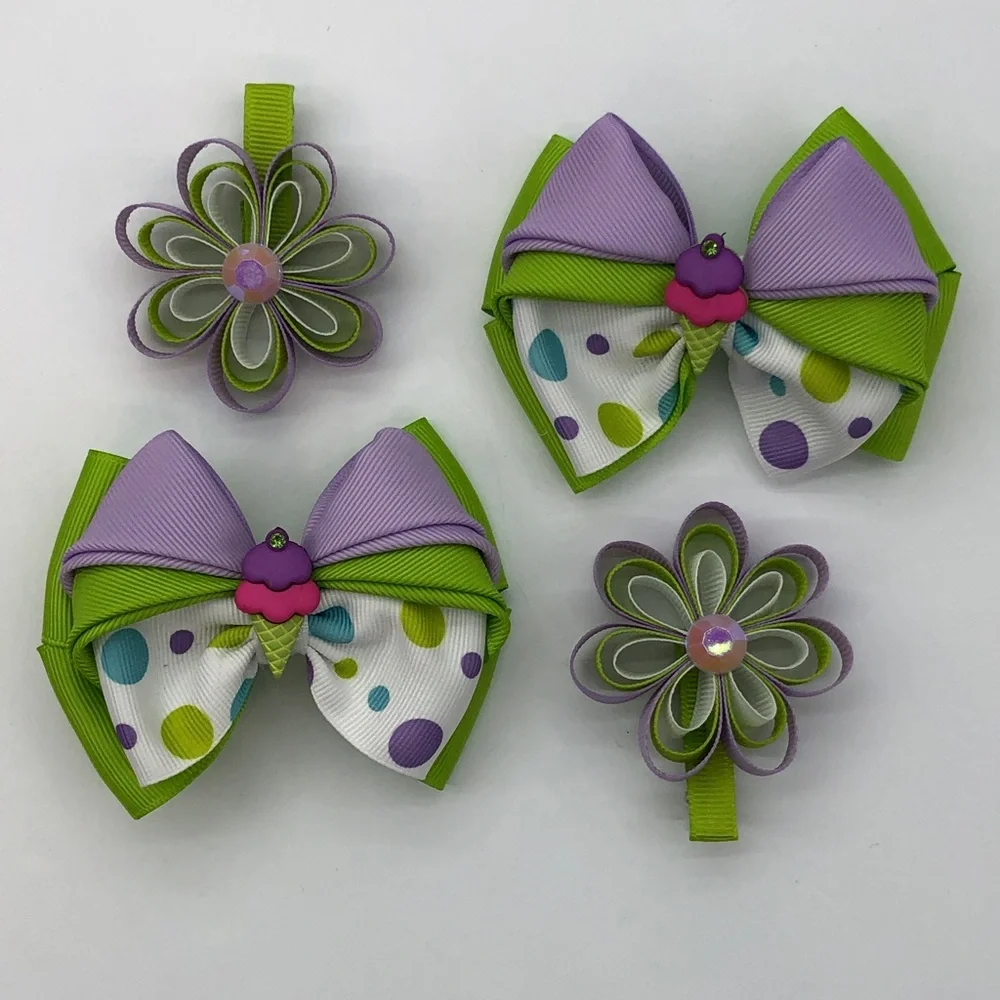 Hair bows (set of four)